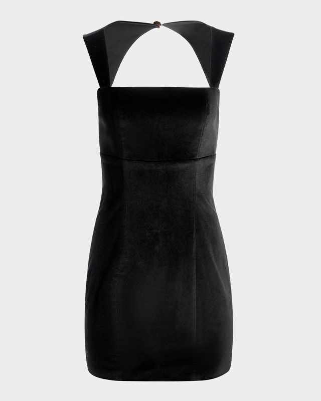 Keria Velvet Fitted Mini Dress